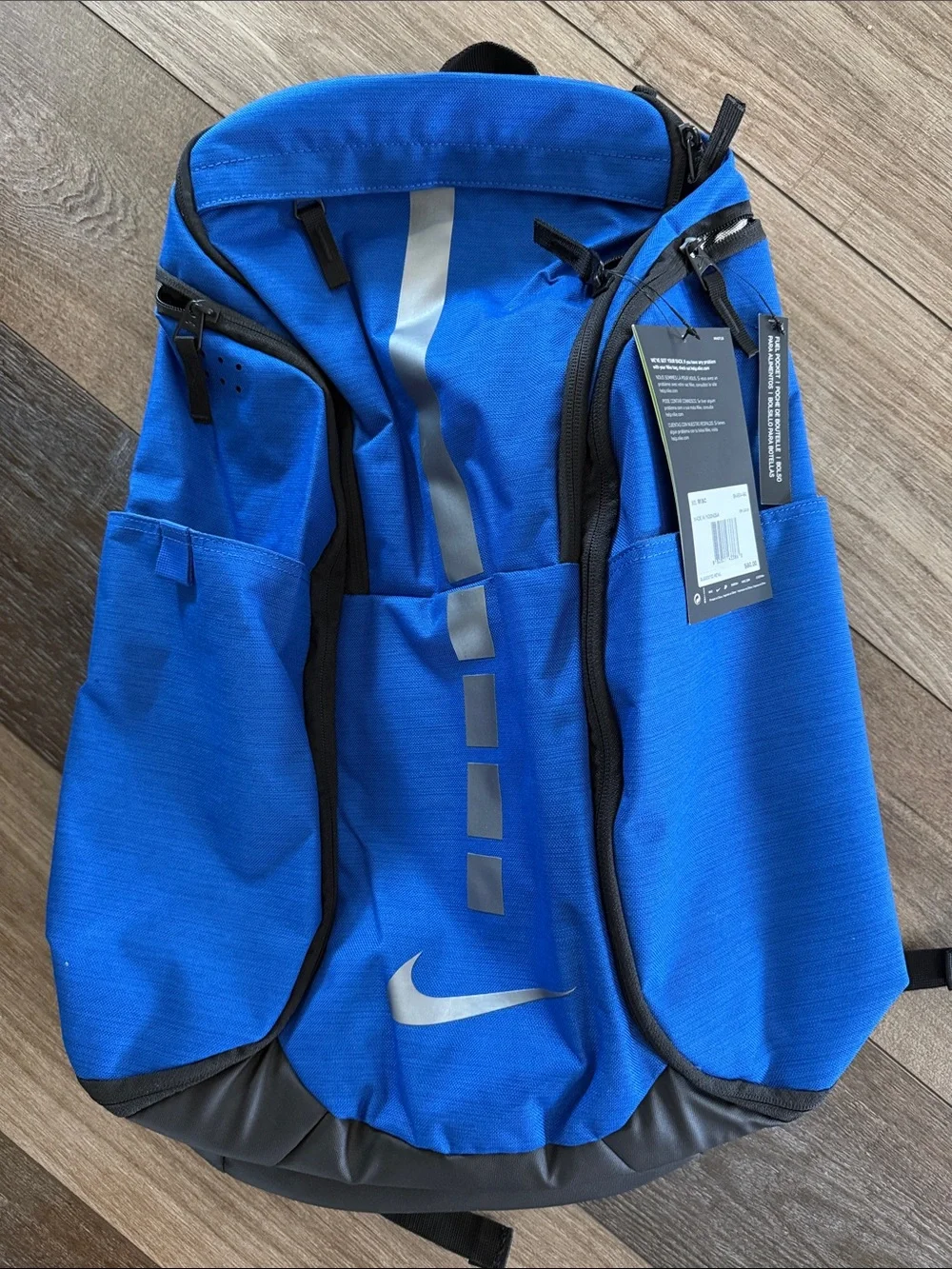 Nike Royal Blue Backpack with Gray Reflective Accents